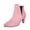 Pink, variant on NexTorq Women's Pointed Toe Suede Chelsea Ankle Boots Cone Mid Heel Pull-On Short Boots for Fall Winter Office Dress Outfits and Everyday Casual Weekend Wear All Day Comfort Black US-5.5 (EU-36)