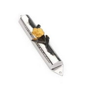 Classic Touch Mezuzah Case 6.5" Frangipani Black/Gold