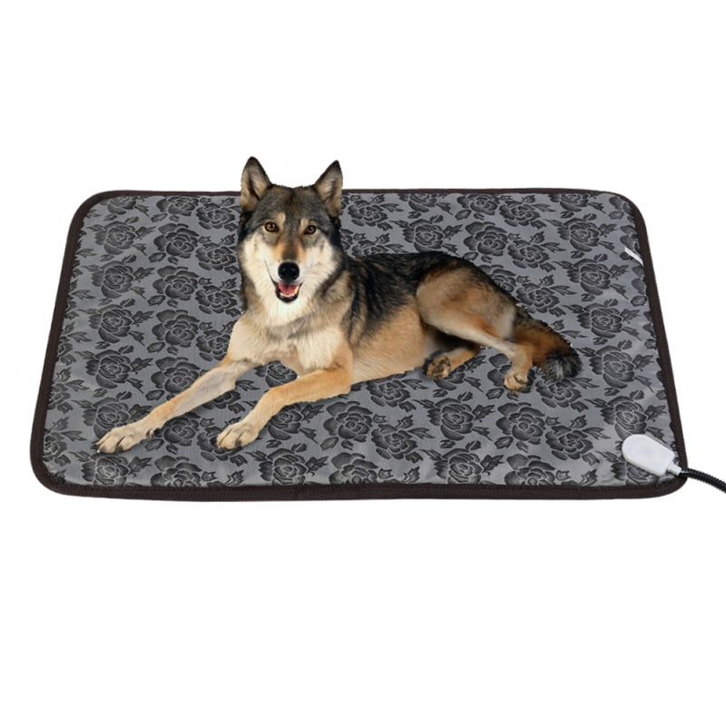 Mat for Pet House Auto Power Off Pet Heating Pad Electric Heated Dog Cat Bed with 2Pcs Replaceable Covers Chew Resistant Cord Waterproof 