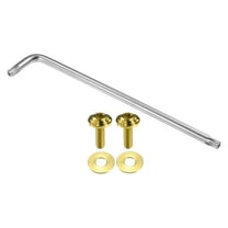 1set 1/4" M6 Universal Car Anti Theft License Plate Screws for Car Frame Holder with 2 Washers Gold Tone
