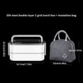 thumbnail image 4 of Heated Lunch Box Double Layers Insulated Lunch Container Leak-Proof Thermal Bento Box Every Parts Detachable Meal Heater with Handle, 4 of 9