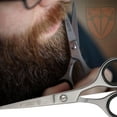 thumbnail image 2 of wqlpp-\u2013 Professional Beard Hair Scissors, Stainless Steel, Straight Blade, Sharp, with case, 2 of 4