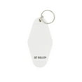 thumbnail image 3 of Socialist Snowflake Keychain in Ivory with Black Lettering feminist motel style key ring, 3 of 6