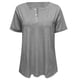thumbnail image 3 of MHFRRA Camiseta Informal de Manga Larga con Cuello Redondo y Bolsillos para Mujer, Color Liso Gris, 3 of 3