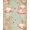 Pink Green, Pattern 7, variant on ODIKA 8'x10' Washable Area Rug Watercolor Leaves Botanical Frond Border Jungle Motif Exotic for Dining Room, Large Office, Lounge, Non-Slip Chair-Friendly Mat