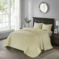 thumbnail image 3 of Home Essence Vancouver Solid Reversible Bedspread Set, Yellow, Full, 3 of 12