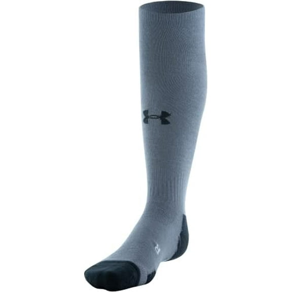 Under Armour Adult Grey OTC Polyester Mid Cushion UA Logo Team Socks Sz 7-8.5