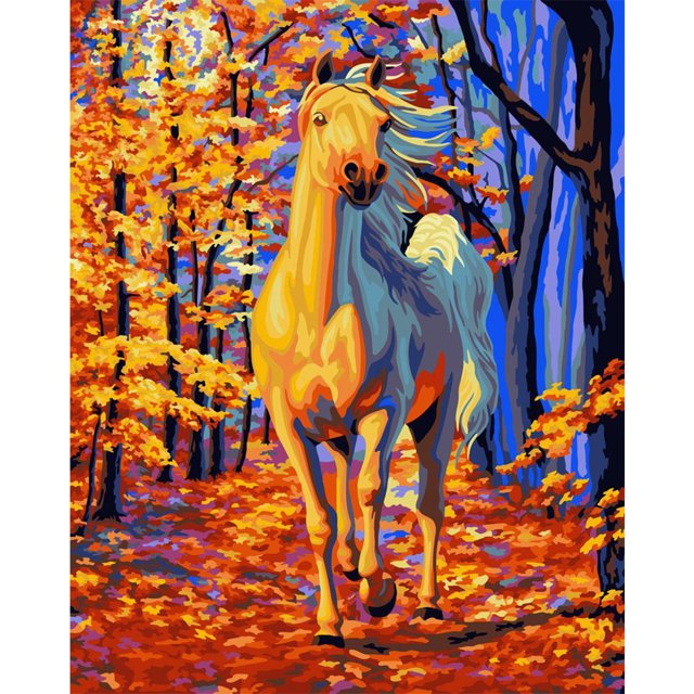 Taladro Diamante Pintura (DE6181) DIY 5D Cuerno Caballo Animal Kit de resina redondo completo (E252) 20X30cm FLhrweasw Nuevo