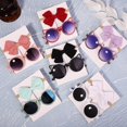 thumbnail image 3 of 2 unids/pack Vintage niños verano diadema con lazo gafas de sol redondas gafas de sol para niños gafas de protección accesorios para el cabello de bebé, 3 of 5