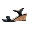 thumbnail image 3 of SHIBEVER Women's Wedge Sandals Braided Summer Casual Ankle Strap Open Toe Low Heel Dressy Sandal Shoes Black 7, 3 of 6