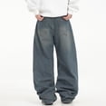 thumbnail image 4 of Mens Baggy Jeans Y2K Vintage Denim Pants Casual Loose Fit Hip Hop Trousers, 4 of 5
