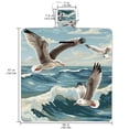 thumbnail image 2 of Seagull Outdoor Canvas Picnic Blanket Lightweight Foldable Waterproof Beach Mat with Carrying Strap and Pocket - Camping, Hiking, and Picnics!, 2 of 6
