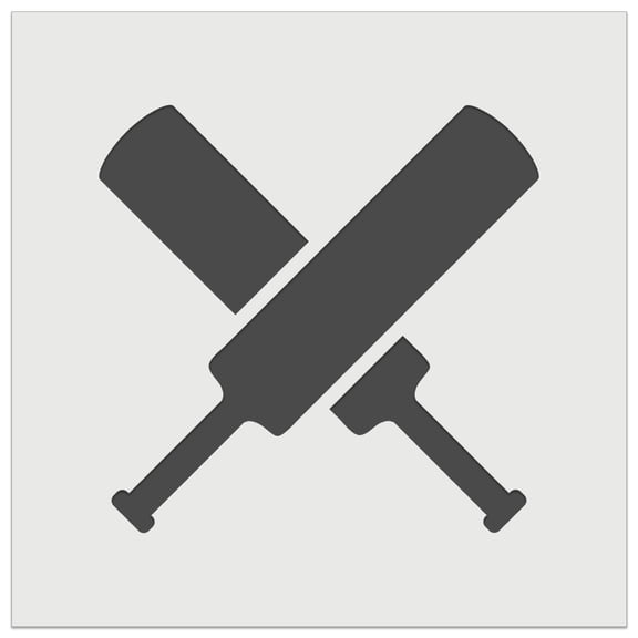 Crossed Cricket Bats DIY Cookie Wall Craft Stencil - 3.5 Inch