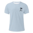 thumbnail image 4 of Mens Casual Tops Print Short Sleeve Crew Neck Comfort Mens Knit Tops,Light Blue,S, 4 of 4