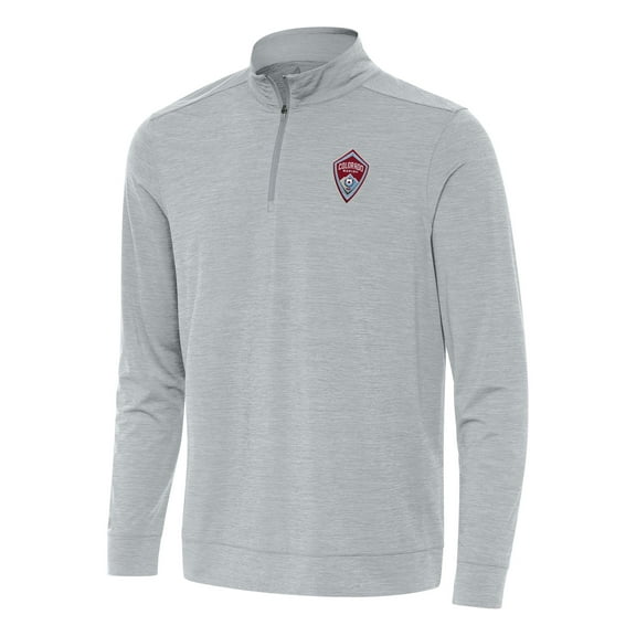 Men's Antigua Heather Gray Colorado Rapids Bright Quarter-Zip Top