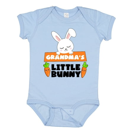 

Inktastic Grandma s Little Bunny Cute White Rabbit with Carrots Gift Baby Boy or Baby Girl Bodysuit
