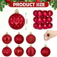 thumbnail image 6 of Scidweet Christmas Balls Ornaments, 18 Pcs 2.36" Hanging Balls Christmas Tree Decorations Sets Xmas Ornaments for Indoor Outdoor Holiday Party Xmas Home Decor, Red, 6 of 7
