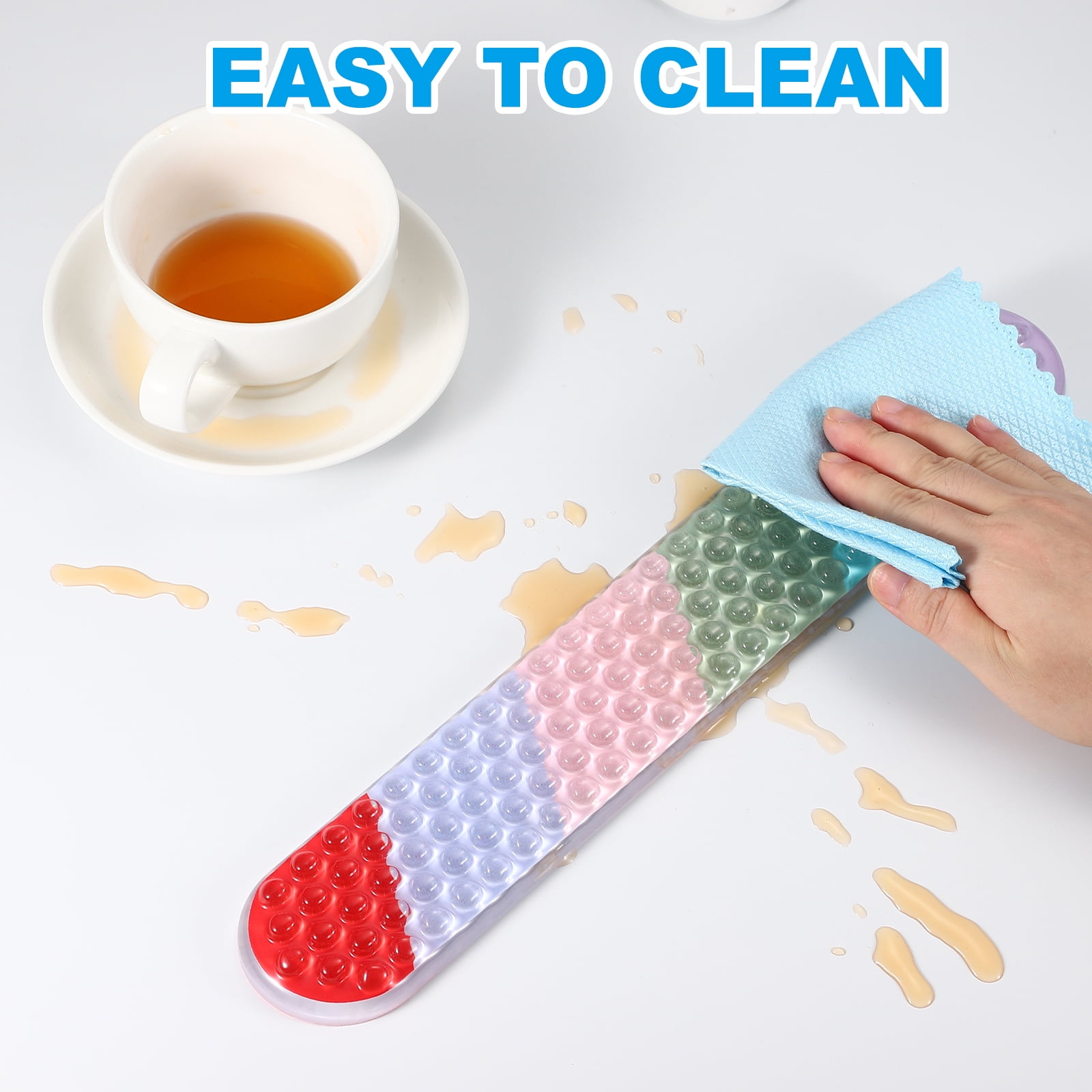 Uxcell Gel Wrist Rest, Gel Mouse Pad Mouse Wrist Support for Keyboard and Mouse Ergonomic,Keyboard Pad Ocean Blue Ombre