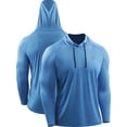 thumbnail image 6 of NELEUS Mens UPF 50+ Long Sleeve Shirts Hoodies Sun Protection Workout Dry Fit,Light Blue,US Size 2XL, 6 of 6