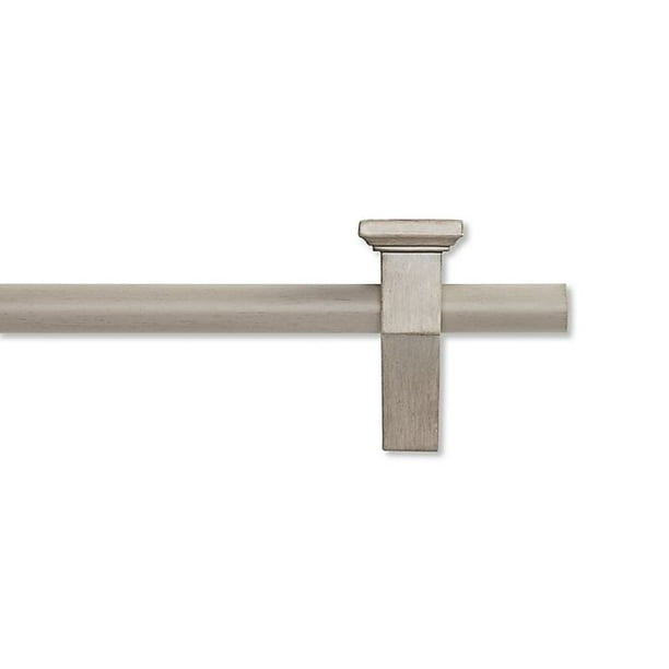 Cambria Farmhouse 180 Inch Single Curtain Rod With Sconce Brackets In Grey Com Cambria Farmhouse 180 Inch Single, Long Curtain Rods 180