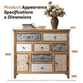 thumbnail image 4 of Tcbosik Dresser with 2 Cabinets and 7 Drawers, 39.3"W Chest of Drawers, Storage Organizer for Closet, Living Room, Easy Assembly, Colorful, 4 of 6