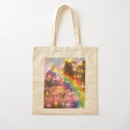 Fantasy  Garden  Landscape  Rainbow  Garden Pants Canvas Tote Bag  Family Gift For Mother  Her