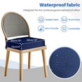 thumbnail image 3 of Topchances Outdoor Chair Cushions Set of 2, Waterproof Outdoor Seat Cushions for Patio Furniture, Patio Chair Pads with Handle and Ties, 19" x 19" x 4", Navy Blue, 3 of 7