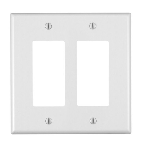 Leviton 88602000 2Gang Decora Oversized GFCI Wall Plate