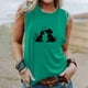 thumbnail image 2 of Verano mujer moda cuello redondo impreso sin mangas casual camisetas sin mangas Fridja gh5323, 2 of 5
