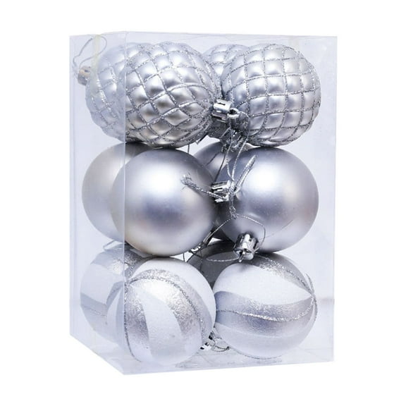 Hwkond Indoor Christmas Decor Christmas Plating Ball Christmas Hangings Painted Christmas Ball Plastic Ball Colourful Christmas Ball Hanging Decoration Ball.