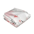 thumbnail image 3 of YFYANG Lightweight Warm Flannel Blanket, Pink Heart Texture Throw Blanket for Bed, Sofa, Travel, Camping, 60"x50", 3 of 7