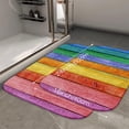 thumbnail image 2 of 1pc Colorful Wooden Planks Absorbent Non-Slip Bathroom Thickened Flannel Rug Decor,Soft,Quick Drying,Suitable For Indoor/outdoor Use,Bathrooms,Bedrooms,Kitchens,Terrace,Laundry Rooms,16"x24", 2 of 9