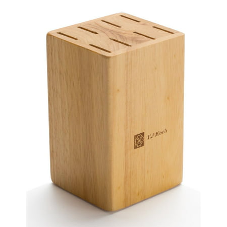 Knife Block For Steak Knives 5 Inch Utility Knives 8 Piece Slot Organizer Durable ? 100% Natural Wood Holder Storage In Drawer Cabinet Kitchen (Best Way To Store Knives)
