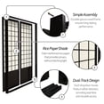 thumbnail image 5 of Red Lantern 7 ft. Tall Zen Shoji Sliding Door Kit - Black, 5 of 8