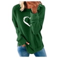 thumbnail image 1 of 50% de Réduction Sweat Oversize pour Femme Mode 2023 Femmes Casual Imprimé Col Rond Chemisier à Manches Longues Pull-Over Tops, 1 of 6