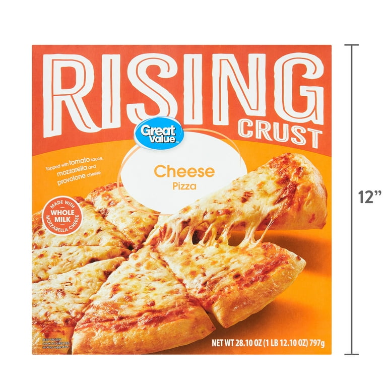 Great Value Rising Crust Cheese Pizza 28.10 oz Frozen with Cheddar