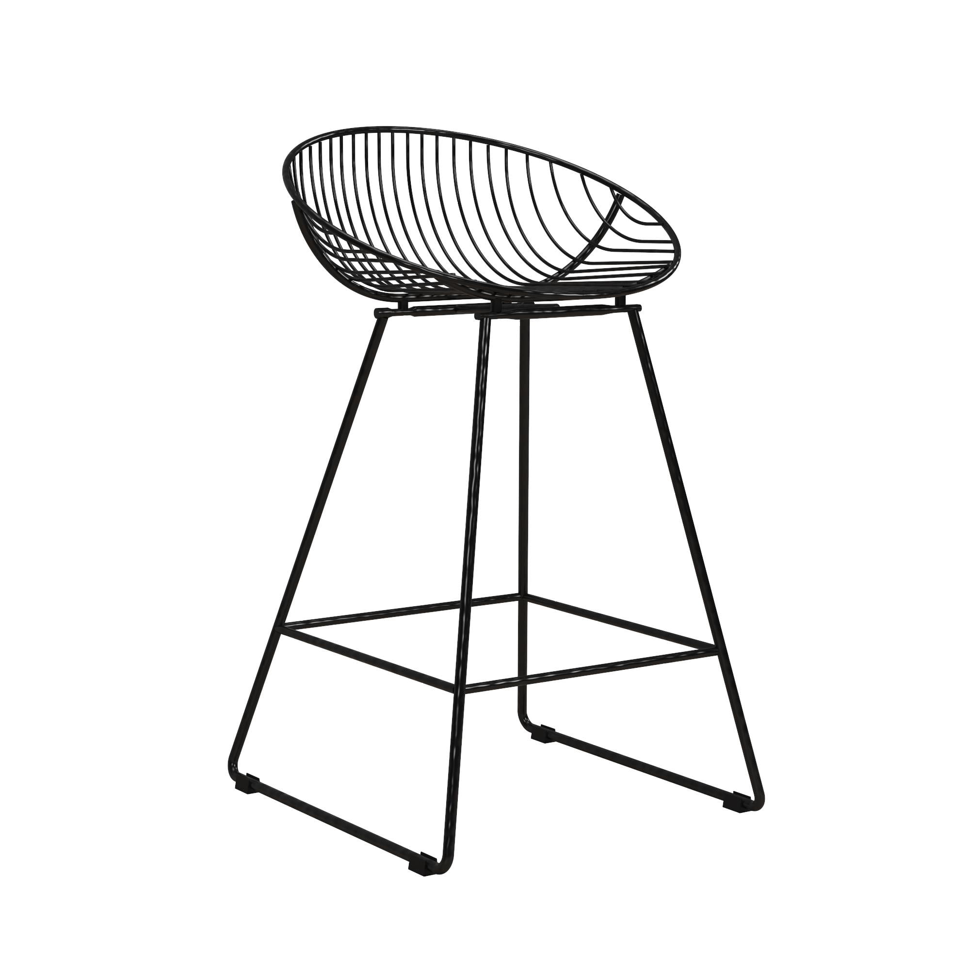 CosmoLiving by Cosmopolitan Ellis 24" Metal Counter Height Bar Stool, Black