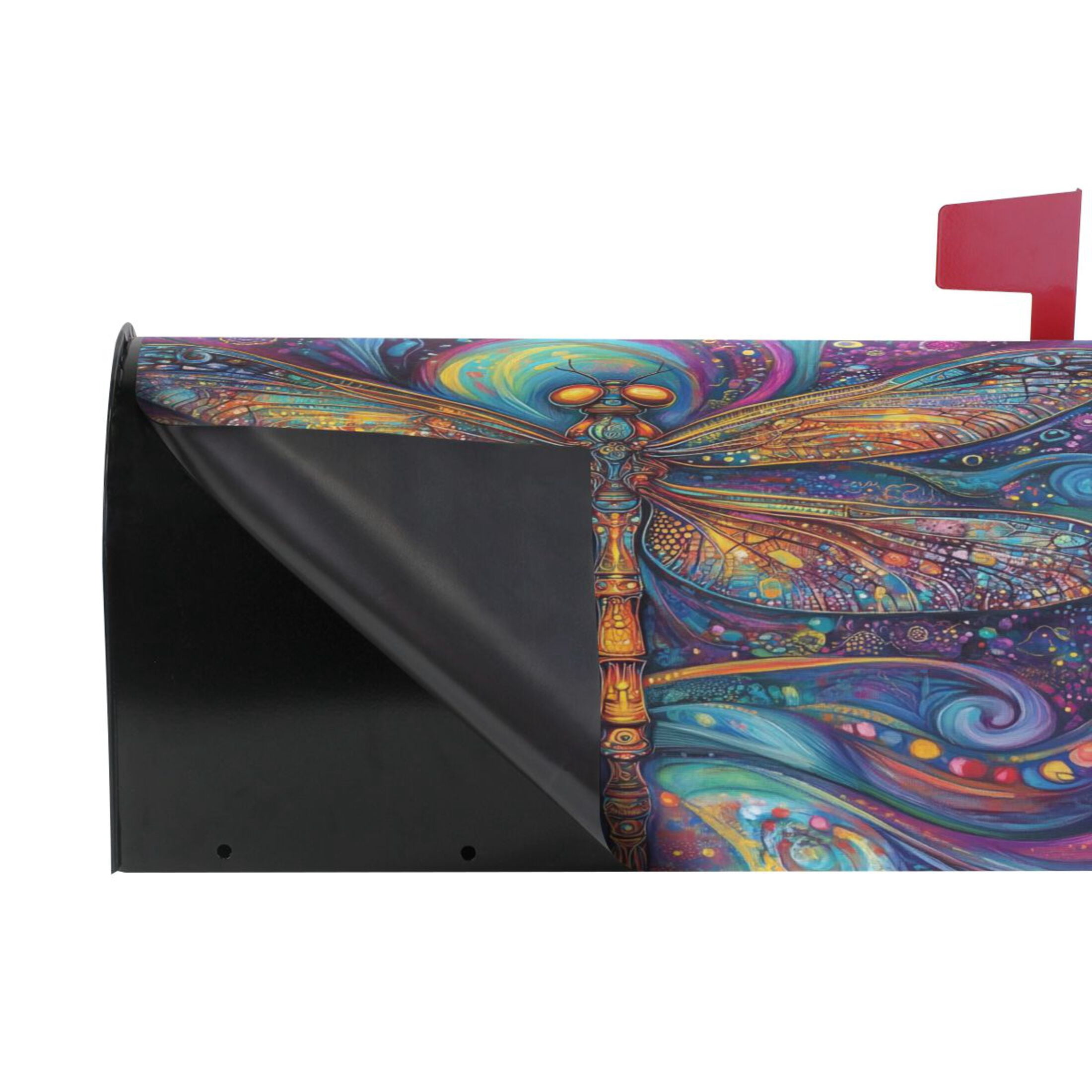 WOBOGO Weird Style Dragonfly Mailbox Cover Magnetic for Garden Yard Home Decor Standard Size 25.4×20.78in