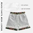 thumbnail image 3 of FORMRS Boys Swim Trunks Quick Dry Mesh Liner Boardshorts Sizes XS-XL, Green Christmas Holly, 3 of 7