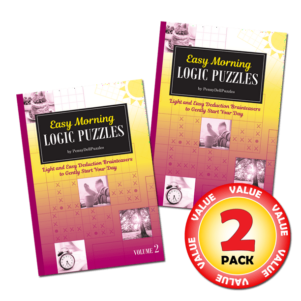 Penny Dell Favorite Easy Morning Logic Puzzles 2 Pack Paperback Walmart Com