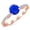 Rose Gold, variant on 1.3 Carat 14K Rose Gold Classic Side Stone Pave Set Diamond Engagement Ring with a 1 Carat Natural Blue Sapphire Center (Heirloom Quality)