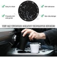 thumbnail image 4 of Yazoeia 2 PCS Bling Car Cup Coaster, 2.75 Inch Anti-Slip Anti-Scratch Cup Holder Insert Coaster, Sparkling Crystal Rhinestone Auto Cup Mat, Universal Interior Car Accessories (Black&Gray), 4 of 6