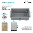 thumbnail image 6 of KRAUS Bellucci 30” in. Undermount Workstation Granite Kitchen Sink in Metallic Gray with Accessories, 6 of 7