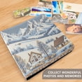 thumbnail image 4 of FORMRS 3 Ring Photo Album 4"x6" Self Adhesive Large Capacity PU Leather Cover, Blue Snowy Mountain, 4 of 8