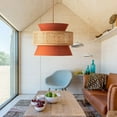 thumbnail image 3 of Arturesthome Pendant Lightings Orange Fabric for Kitchen Island Home Decor 1 Lights-19.68"*14.96", 3 of 7