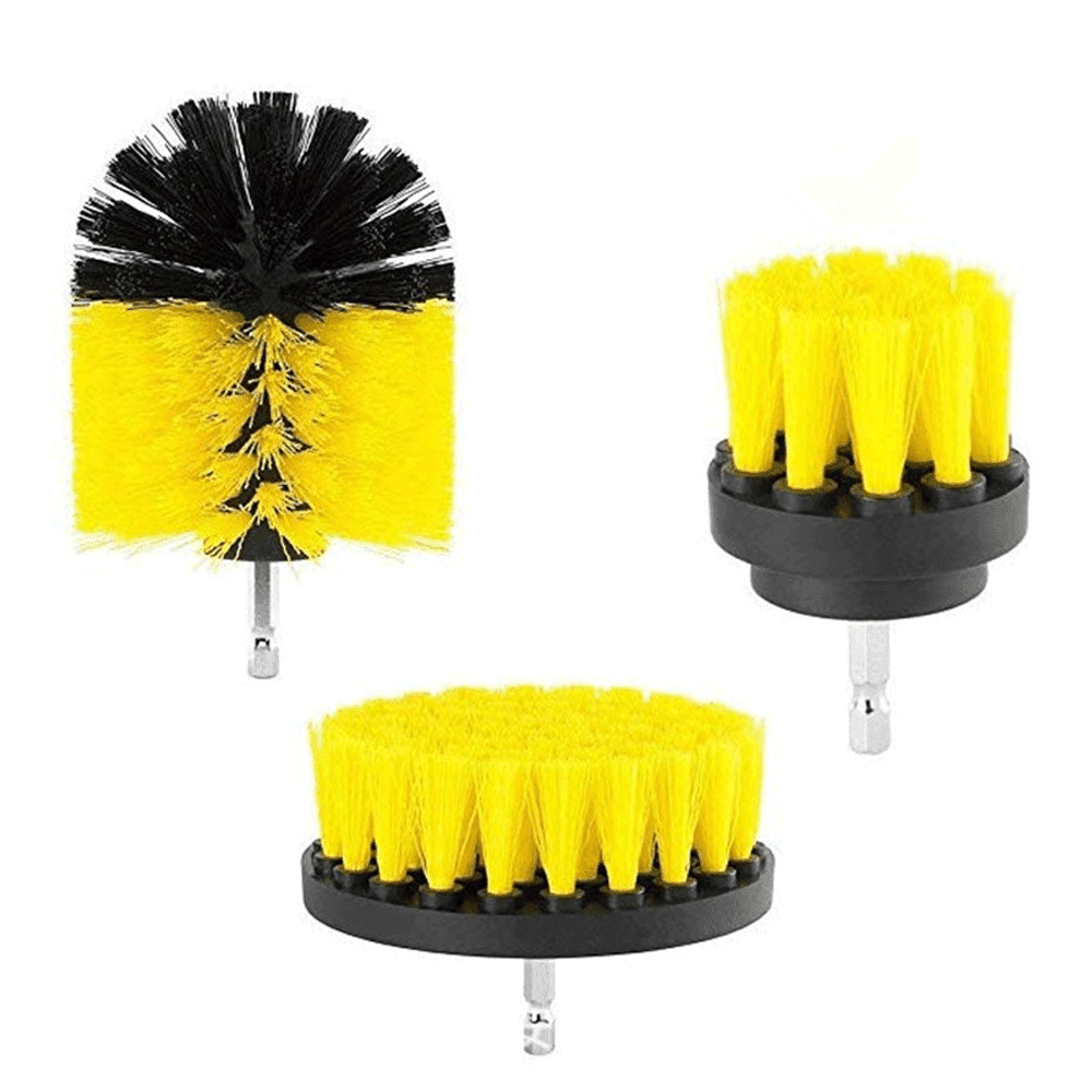 Drill Brushes Set 3pcs Tile Grout Power Scrubber Cleaner Spin Tub
