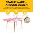 thumbnail image 4 of Pink Snowman Christmas Table Cloths for 5 Foot Rectangle Tables, Xmas Balls Snowflake Patio Waterproof Elastic Fitted Tablecloths, Washable Rectangular Table Cover for Camping, 4 of 8