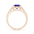 thumbnail image 2 of ANGARA Natural 1.45 ct Tanzanite Split Shank Ring with Diamond Halo in 14K Rose Gold for Women (Size-7mm) | December Birthstone, Anniversary, Jewelry Gift for Women | Natural Tanzanite Ring, 2 of 9