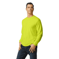 thumbnail image 4 of Gildan Heavy Cotton Hi Vis Work Shirt, ANSI High Visibility Long Sleeve T-Shirt, Safety Green, S, 4 of 5