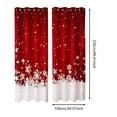 thumbnail image 3 of ERK Décorations de Noël Rideaux Imprimés de Vacances 2 Pcs Rideaux Imprimés Rouges Plats avec Flocon de Neige et Motifs Adaptés pour Chambre à Coucher Salon, 3 of 5